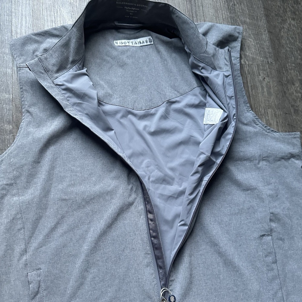Holderness & Bourne The Conrad Golf Vest Men's XL Gray Dry Luxe Performance NEW - Picture 5 of 10